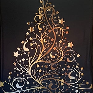 Golden Christmas Tree Door Decoration Christmas Door Covers Outdoor Christmas Decorations Front Door Decor Door Cover Home Decor image 6