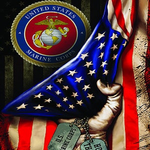 Marines Doorfoto™ American Flag Decor American Flag Door - Etsy