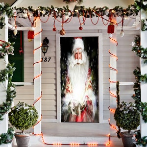 Santa's Magic Door Decoration - Christmas Door Cover - Outdoor Christmas Decorations -Christmas Banner - Door Cover - Home Decor