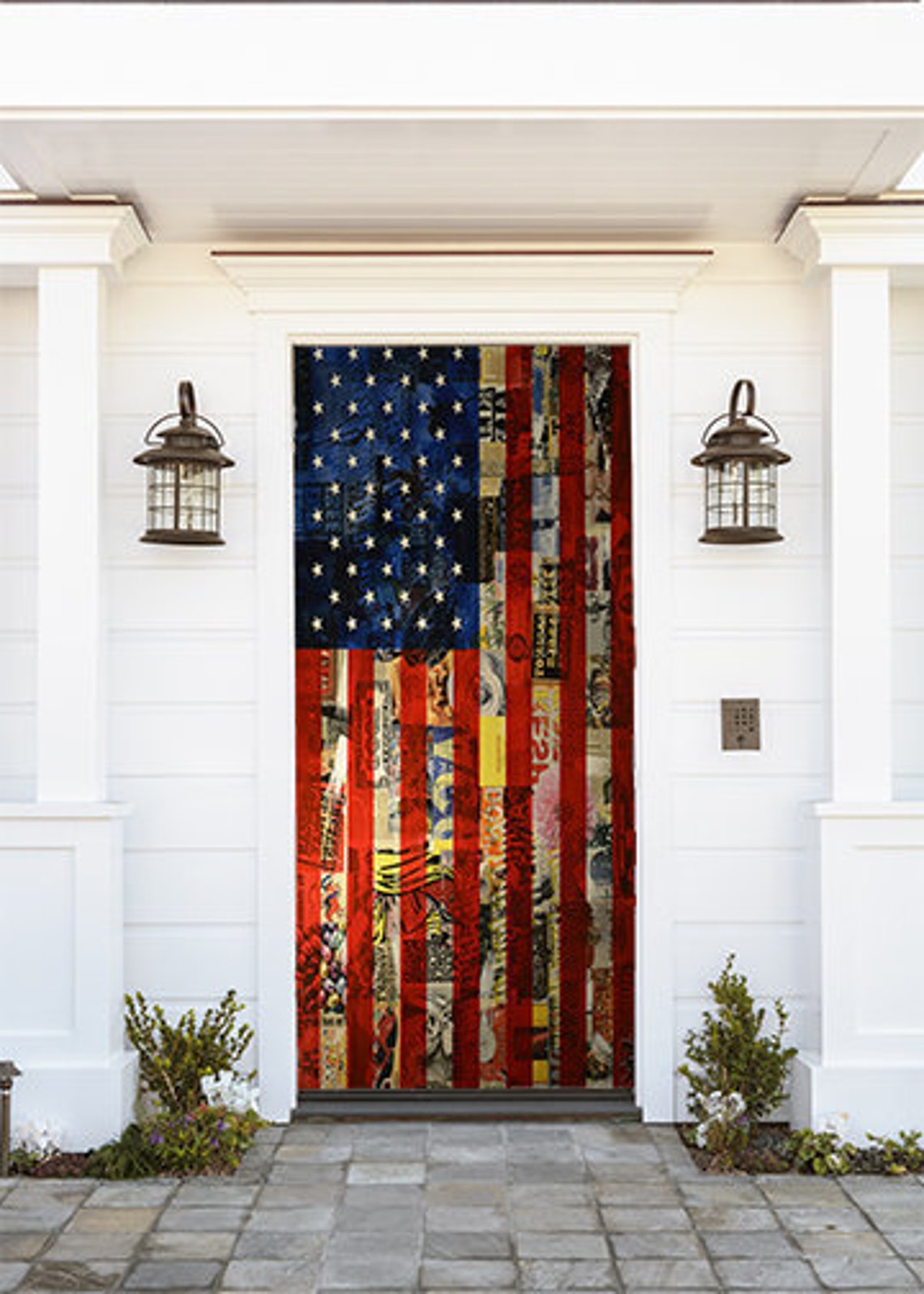 American Flag Door Decoration Door Decor Door Covers Etsy