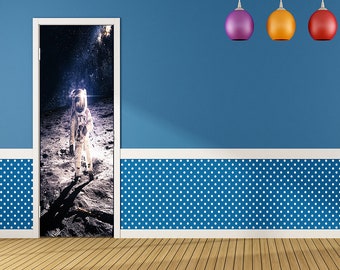 Astronaut on the Moon - Astronaut Banner, Space Kids Decor, Outer Space Decor, Space Bedroom Decor, Space Themed Room, Astronaut Decor