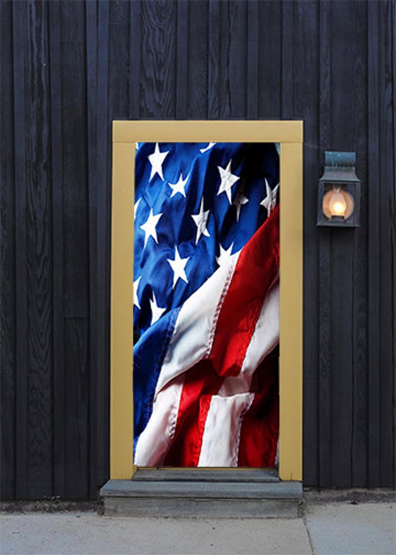 American Flag Decor American Flag Door Decoration Door Etsy