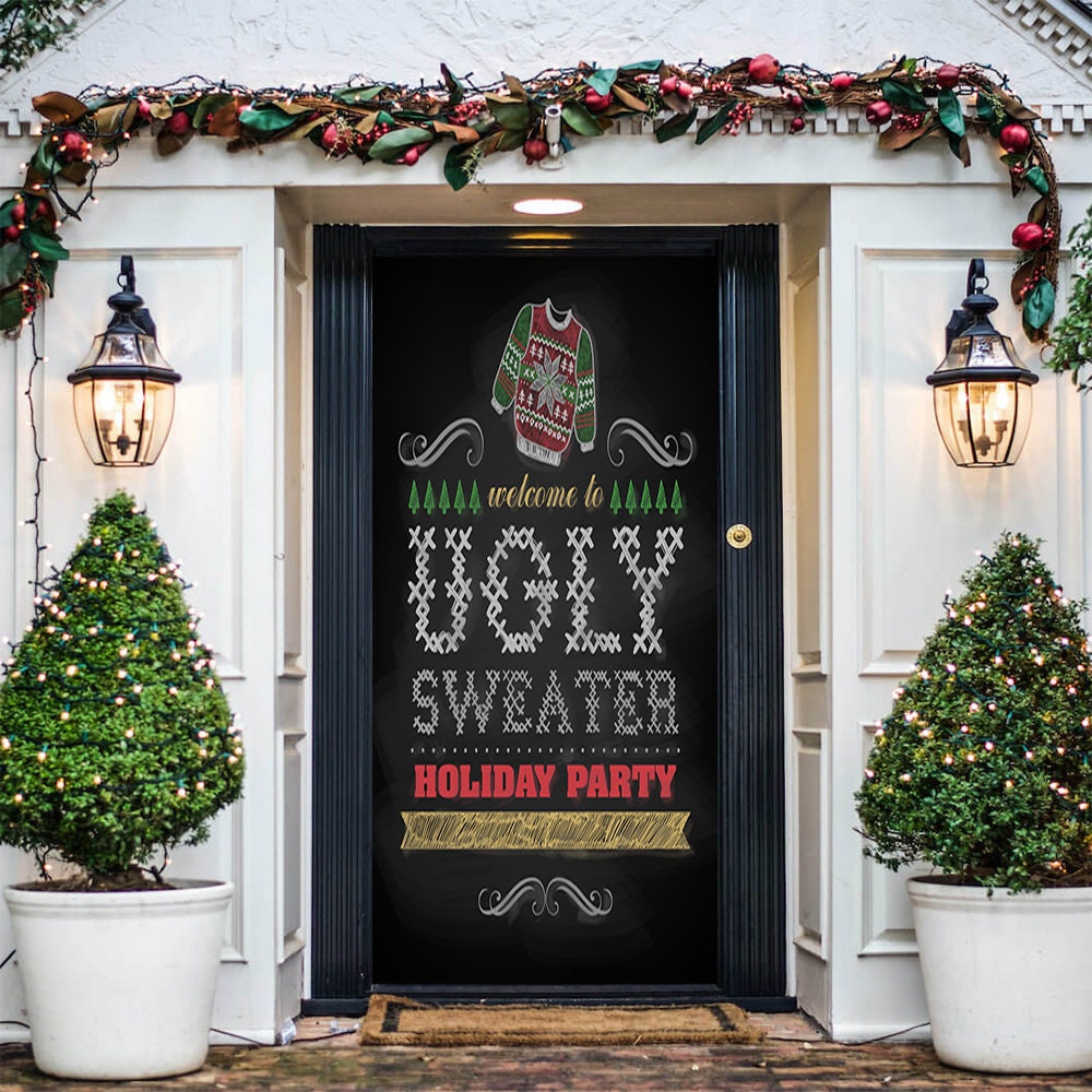 Ugly sweater door decorations cheap