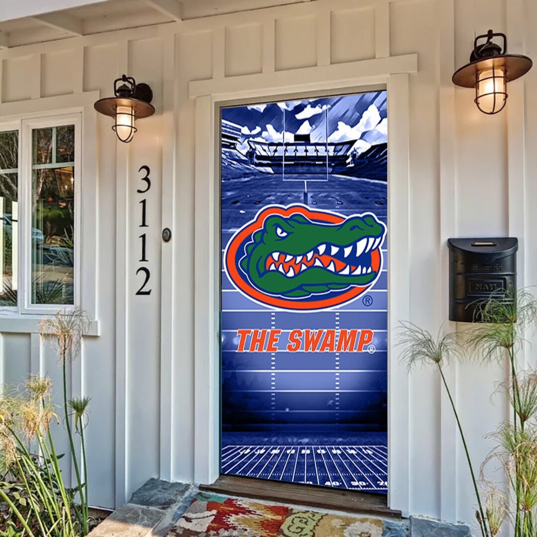 The Swamp Door Cover Florida Gators Florida Gators Home Decor FL Gators Gators Flag Florida