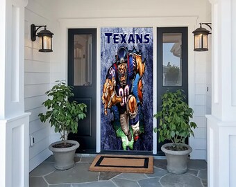 Houston Texans Fabric Door Cover – Team Sports Decor