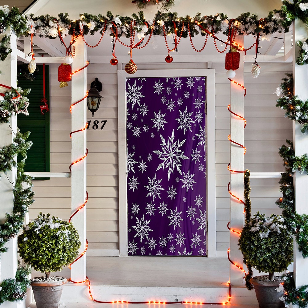 Xmas Door Decoration Christmas Door Cover Outdoor - Etsy