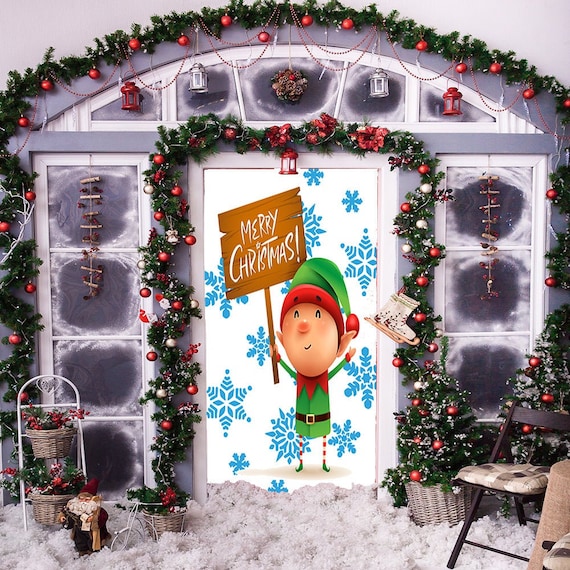 Christmas elves door cover Clearance