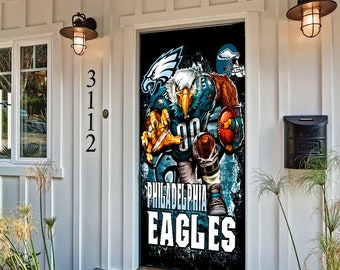 Philadelphia Eagles Fabric Door Cover – Washable Eagles Fan Decor