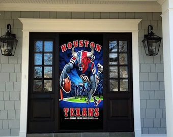 Houston Texans Fabric Door Cover - Sports Fan Decor