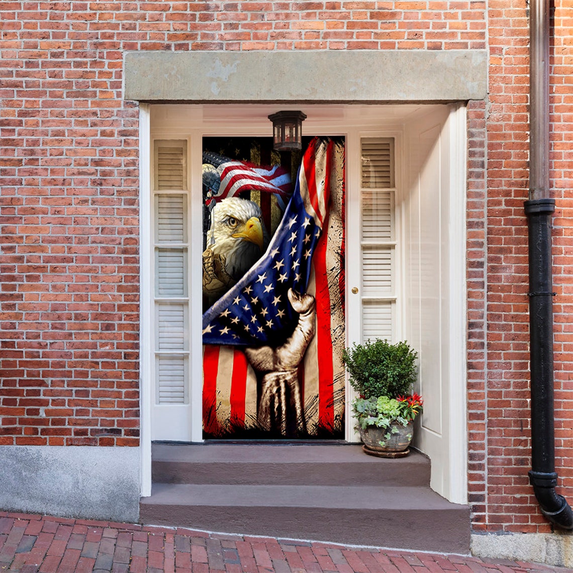 Patriotic Doorfoto™ American Flag Decor American Flag Door Etsy