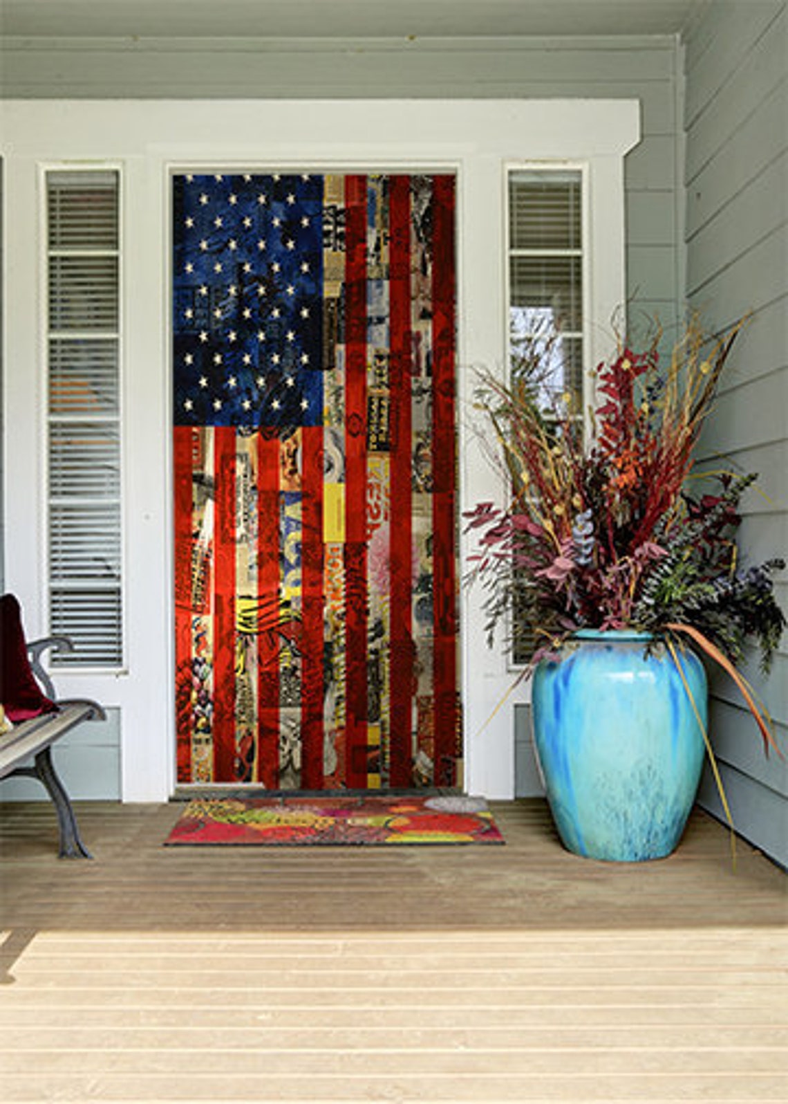 American Flag Door Decoration Door Decor Door Covers Etsy