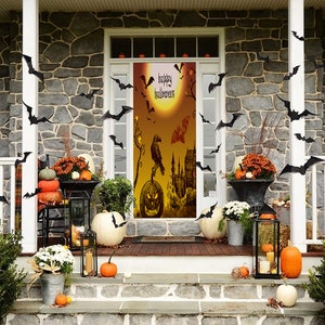 Terrible Night Door Cover - Halloween Decor - Halloween Decor Outdoor - Halloween Door Decor - Halloween Decor Scary - Halloween Decorations