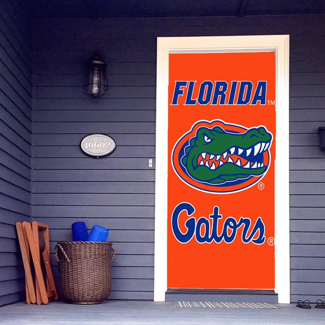 Gator Fandom Door Cover Florida Gators Florida Gators Home Etsy