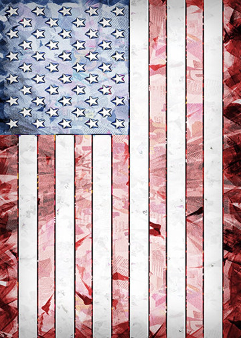 Whitewashed American Flag Door Decor Door Covers Etsy