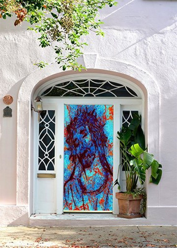 Abstract Jesus Easter Door Decorations Easter Front Door Etsy