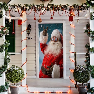 Hang Loose Santa Door Decoration - Christmas Door Covers - Outdoor Christmas Decorations - Front Door Decor - Door Cover - Home Decor