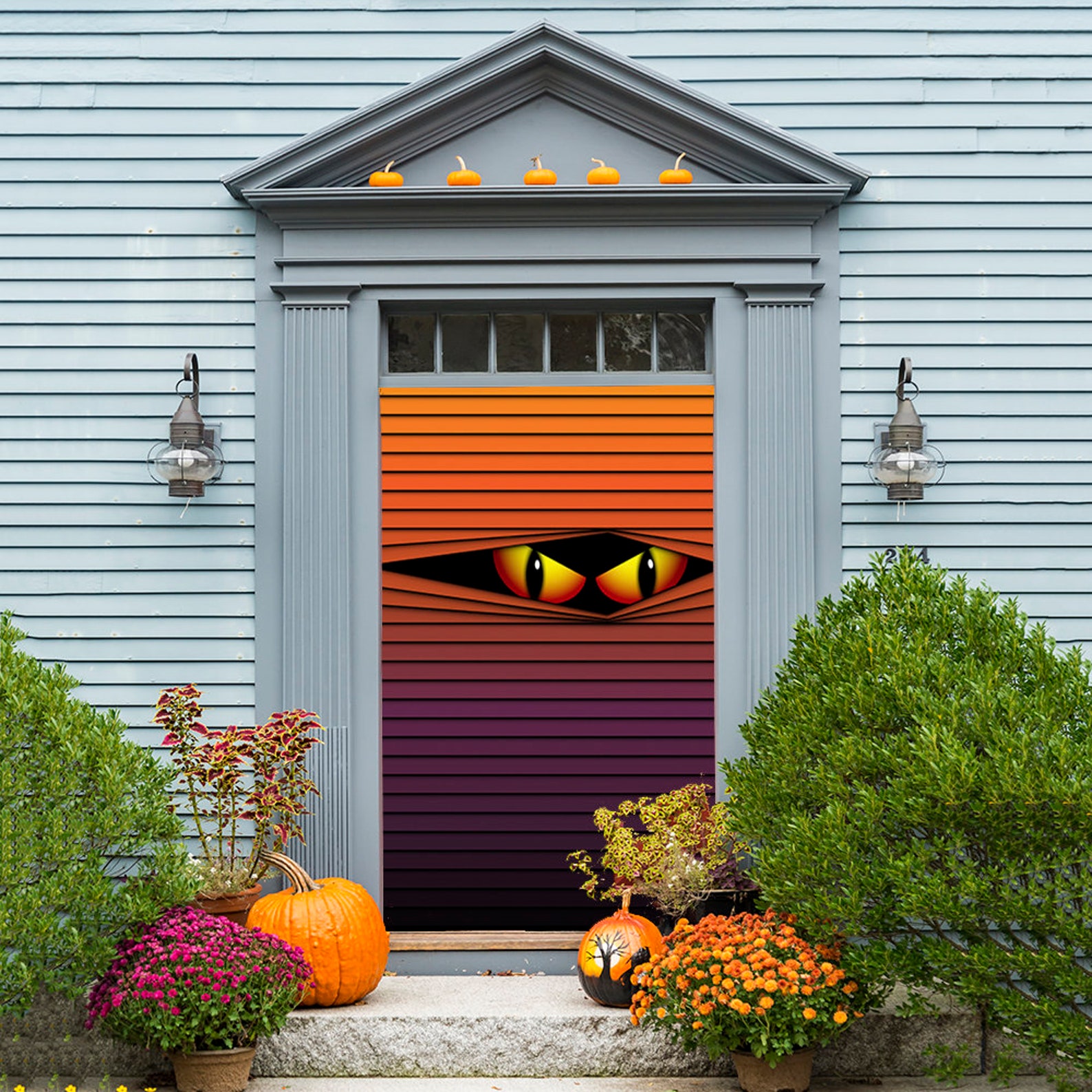 Scary Eyes Door Cover Halloween Decor Door Covers Etsy