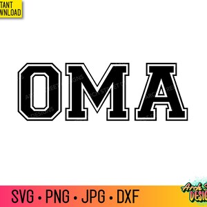 Oma SVG, cadeau de fête des mères pour grand-mère, téléchargements de conceptions de sublimation,
