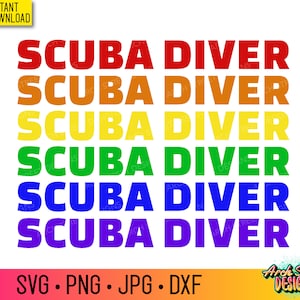 Scuba SVG, Scuba Diving, Clip Art, Scuba Diving Geschenk, Digitaler Download, Sofortiger Download,