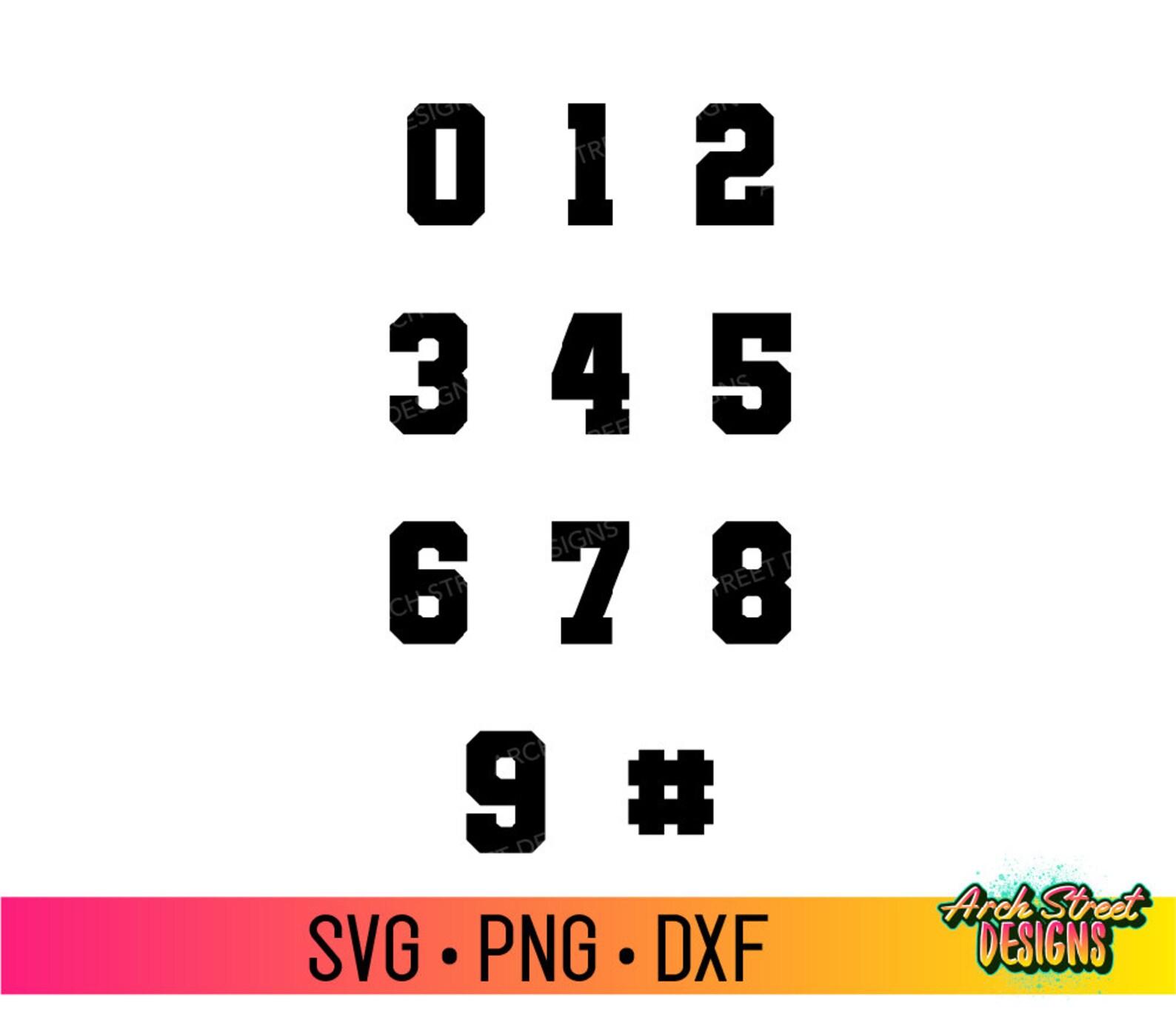 Baseball Numbers SVG Svg Files for Cricut Digital Download Etsy