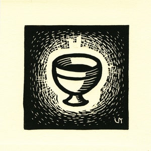 The Holy Grail Linocut Print