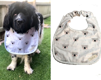 Hundehalstuch Reversible Riesen Neufundländer Berner Bernhardiner Koala Bär Sabber Lätzchen