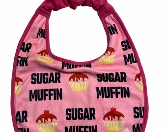 Sugar Muffin dog bib Giant big Dog drool Bib Reversible Newfoundland newfie Newfy bernese mountain dog Saint Bernard