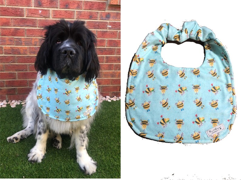 Dog Bandana Bib Reversible Giant Newfoundland Bernese Saint Etsy