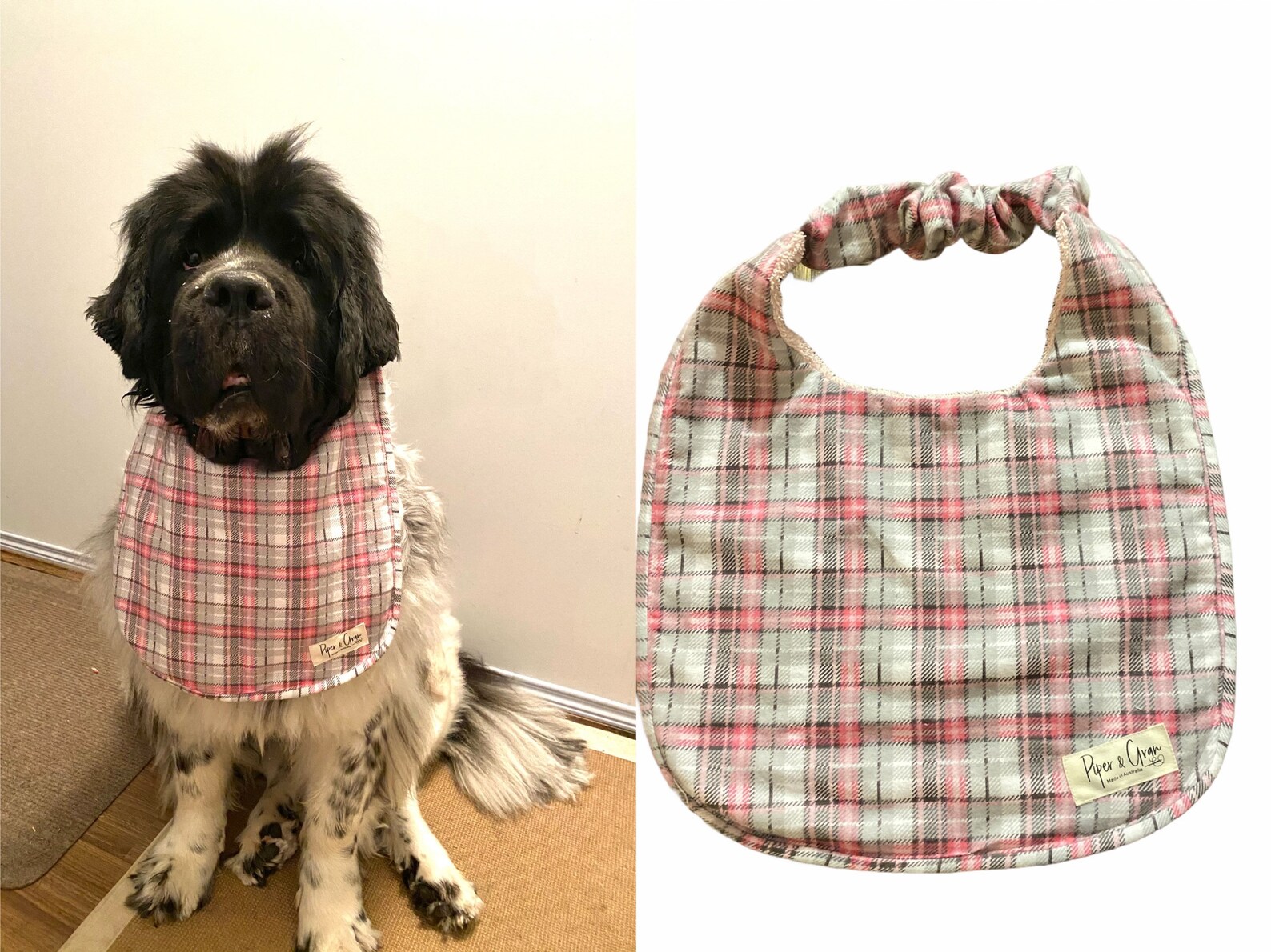 I Look Great in Pink Checked Bib Giant Big Dog Drool Bib Etsy Australia