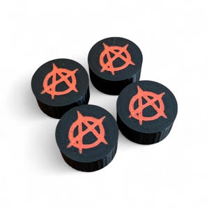 Guitar Pedal Footswitch Topper Anarchy Design - (Single / 4 Pack)