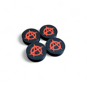 Guitar Pedal Footswitch Topper Anarchy Design - (Thin Version) (Single / 4 Pack)