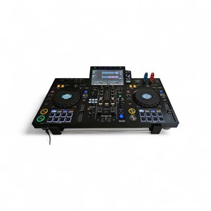 3D printed Pioneer XDJ RX2 / RX3 DJ Controller 20 degree stand by Cold Earth Industries, shown front view, in black, on a white background with a Pioneer XDJ RX3