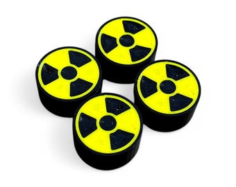 Guitar Pedal Footswitch Topper Radiation Design - (Single / 4 Pack)