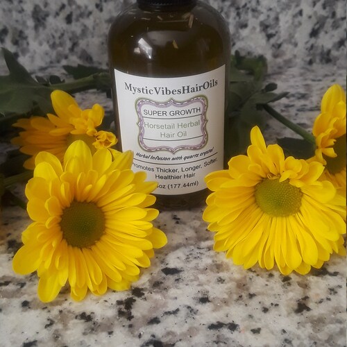 Horsetail Herbal Hair Growth Oil Infused With Quartz Etsy