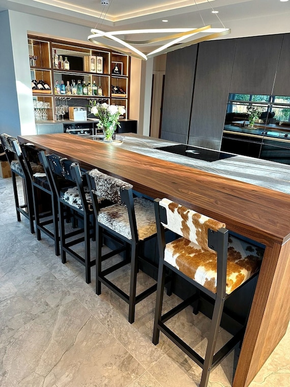 Cowhide counter stools discount