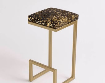 Metallic gold cowhide Bar stools BESPOKE/ CUSTOM-MADE, counter top, breakfast bar