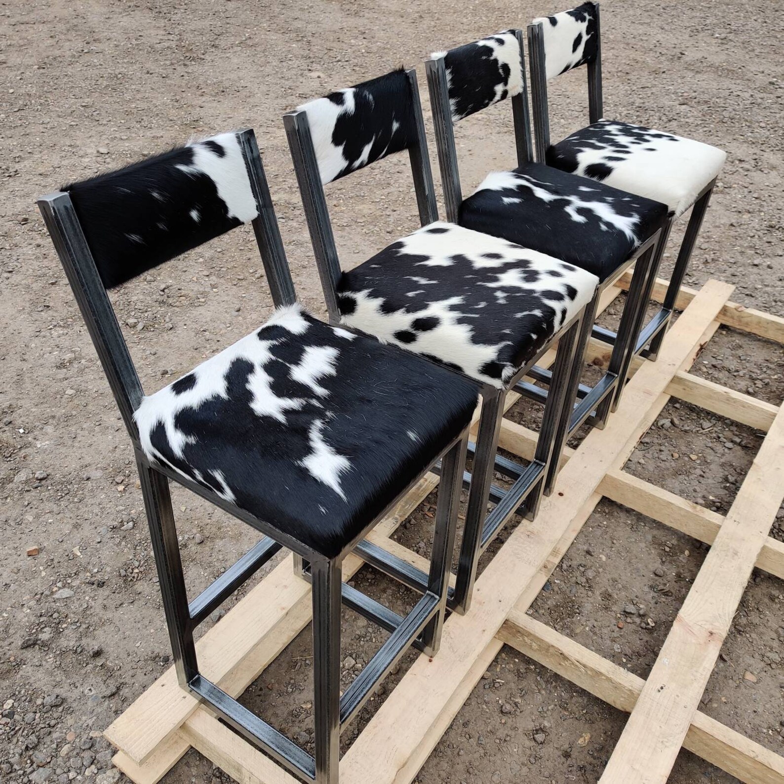 Bar stool cowhide topped BESPOKE/ CUSTOMMADE counter top Etsy