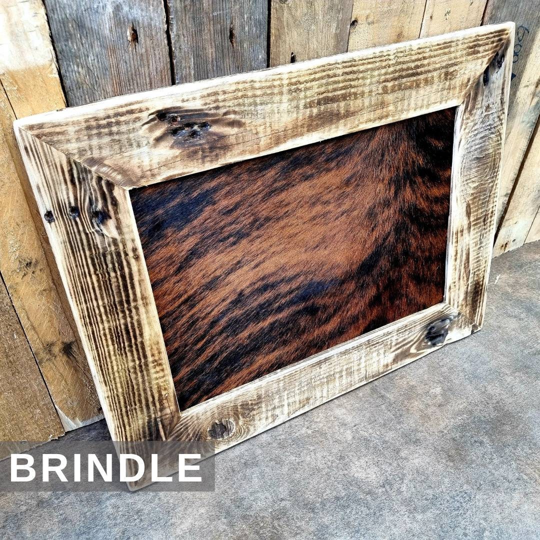 Genuine Cowhide Wedding Branding With Driftwood Rustic Frame Etsy