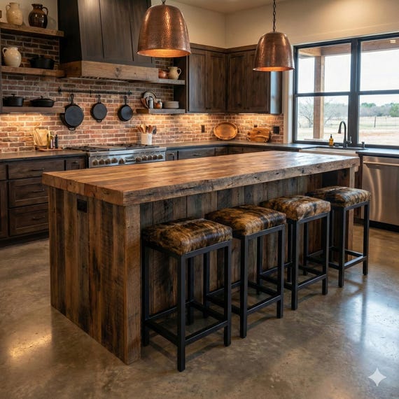 Handmade genuine cowhide and steel counter stools / cowhide bar stools - Various seat heights | Sold INDIVIDUALLY (V2) - FP