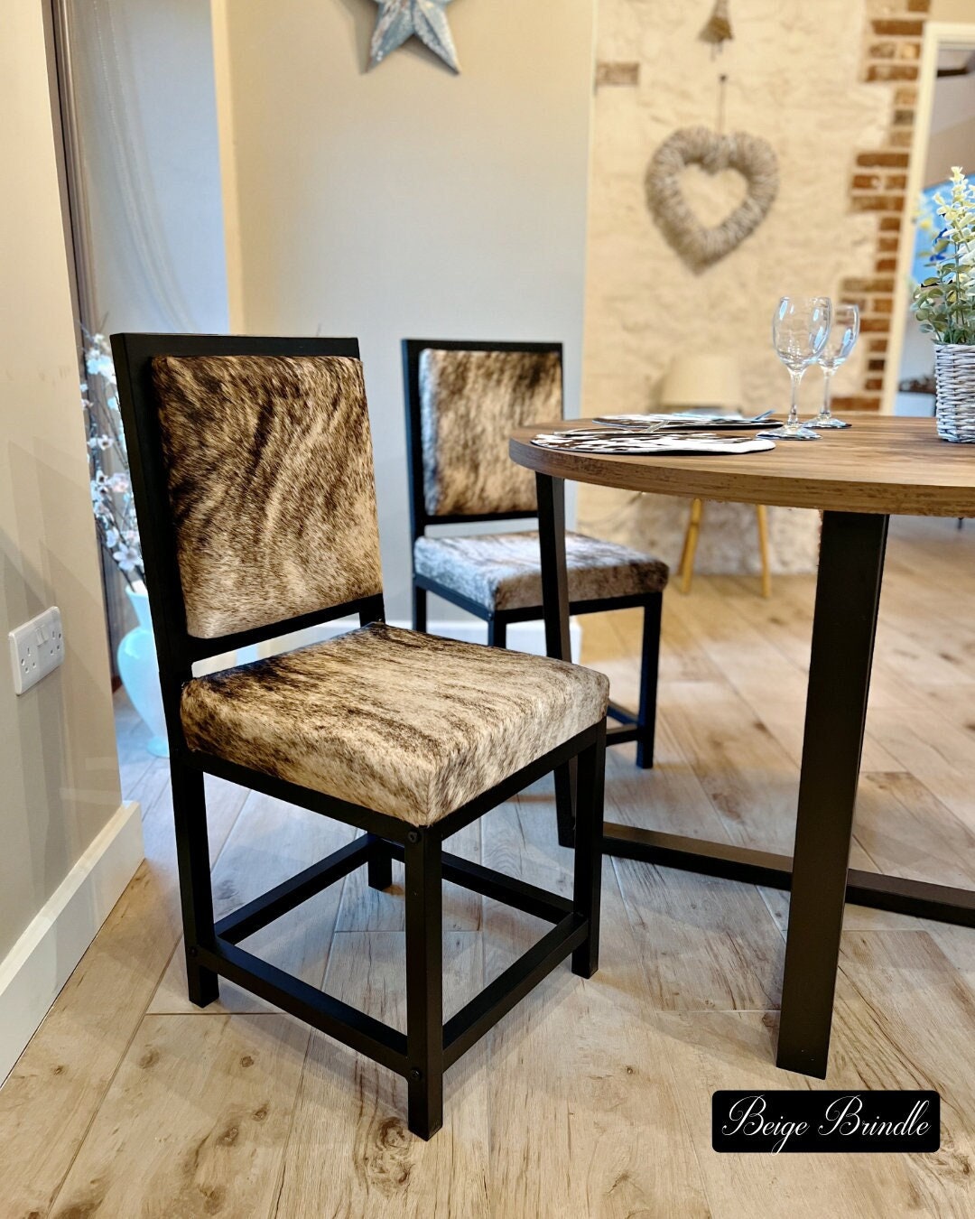 Modern cowhide dining chairs deals