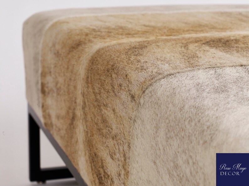 Cowhide Ottoman Genuine Cowhide With Steel Frame Handmade Etsy UK