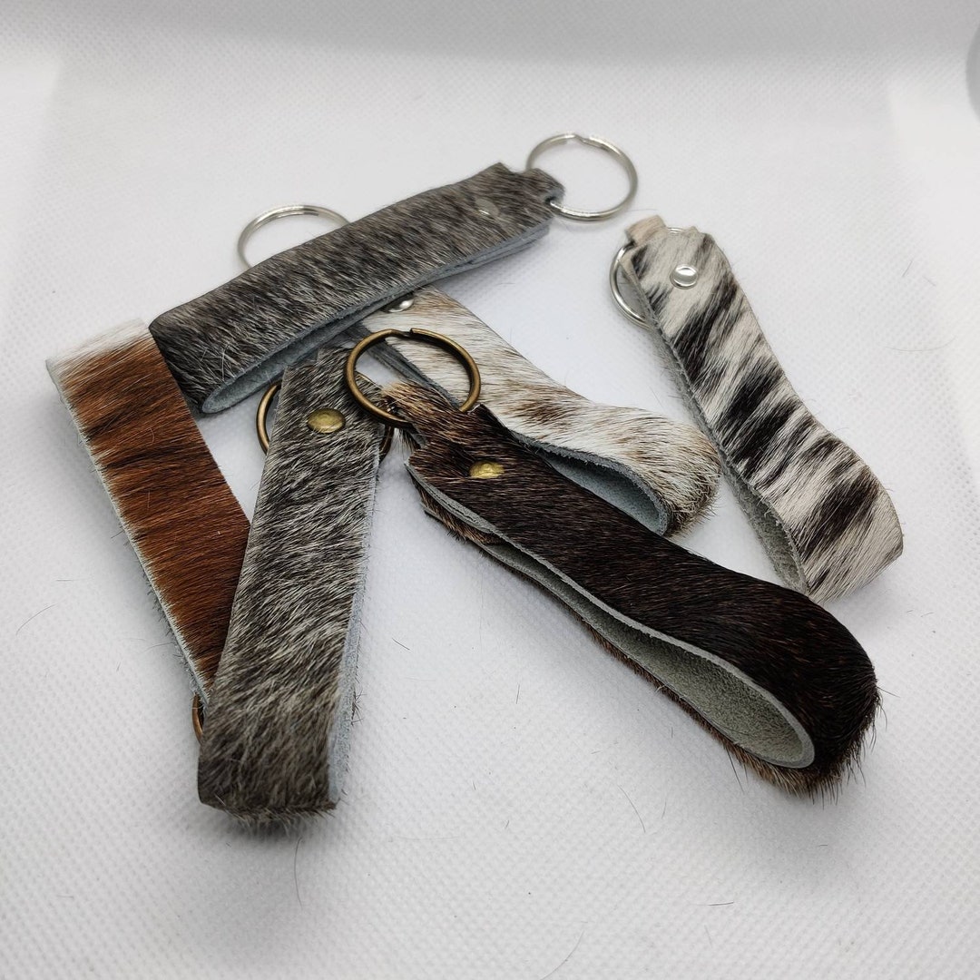 Genuine Cowhide Keychains Keyrings Lanyards Bag Charms. Etsy UK