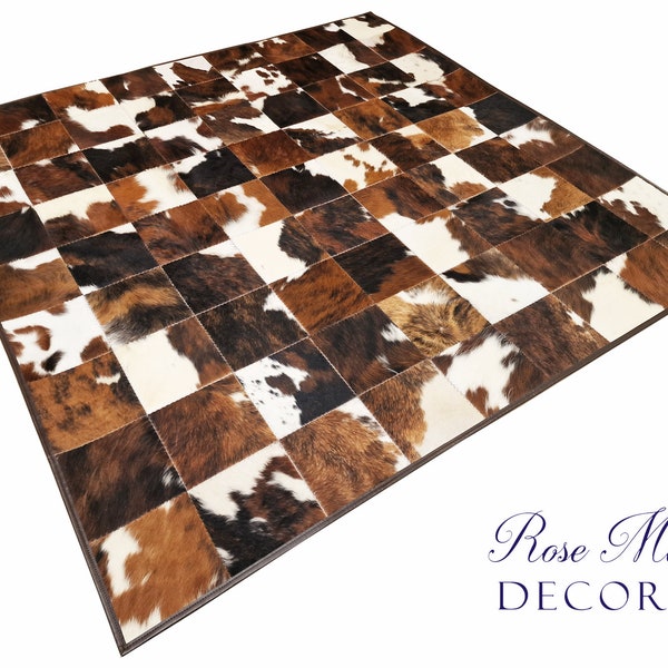 Cowhide rug - Custom made | Handmade | Cowhide patchwork area rug / Runner - Any size possible!