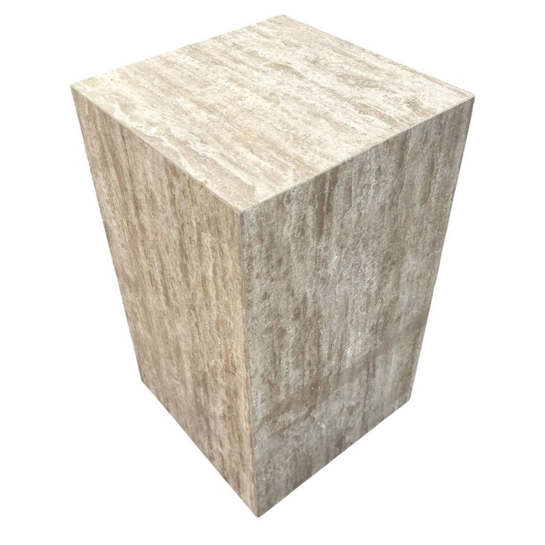 Sidobord i naturmarmor | Sidobord i Calacatta, viol | Accentbord i travertin bild 6