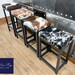 Genuine Cowhide & steel stool- (PRICED per STOOL) - counter top / bar stools - Various seat heights available! - Worldwide shipping -FP- 