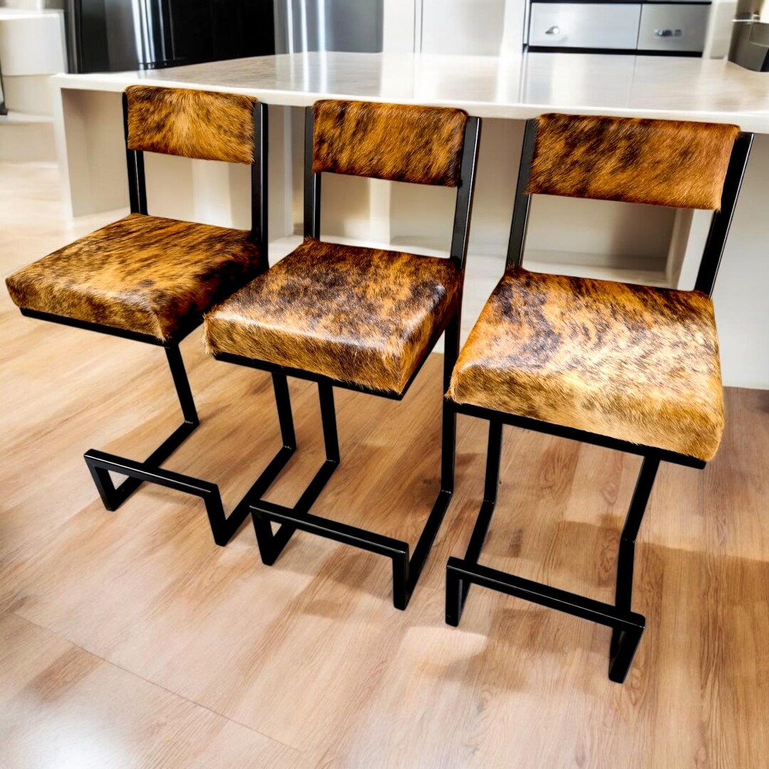 Cowhide bar stool covers hotsell