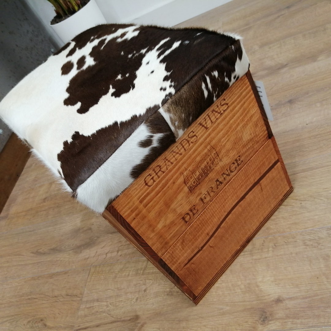 Bespoke, Handmade Wine Crate Ottoman / Storage Box / Foot Stool With