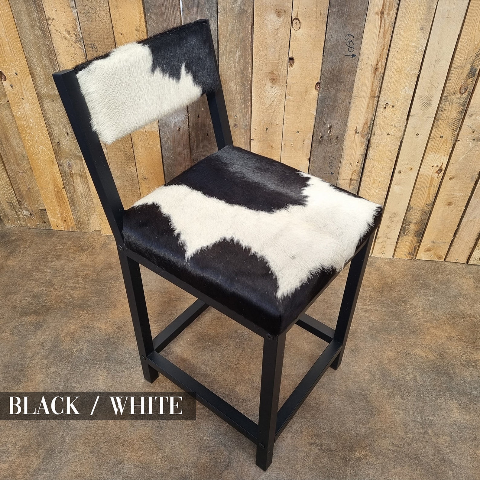 Cowhide Bar Stool / Cowhide Counter Stool With Backs FP BK Etsy
