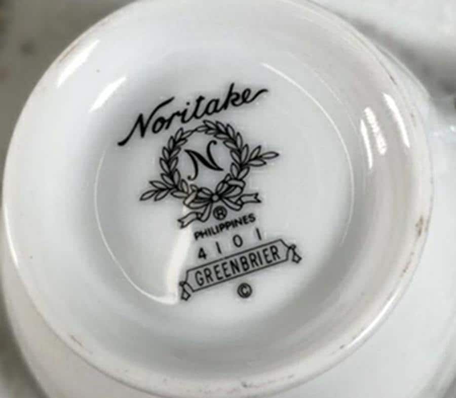 Noritake Greenbrier 4101 China, Platinum Trim, Floral Bouquets