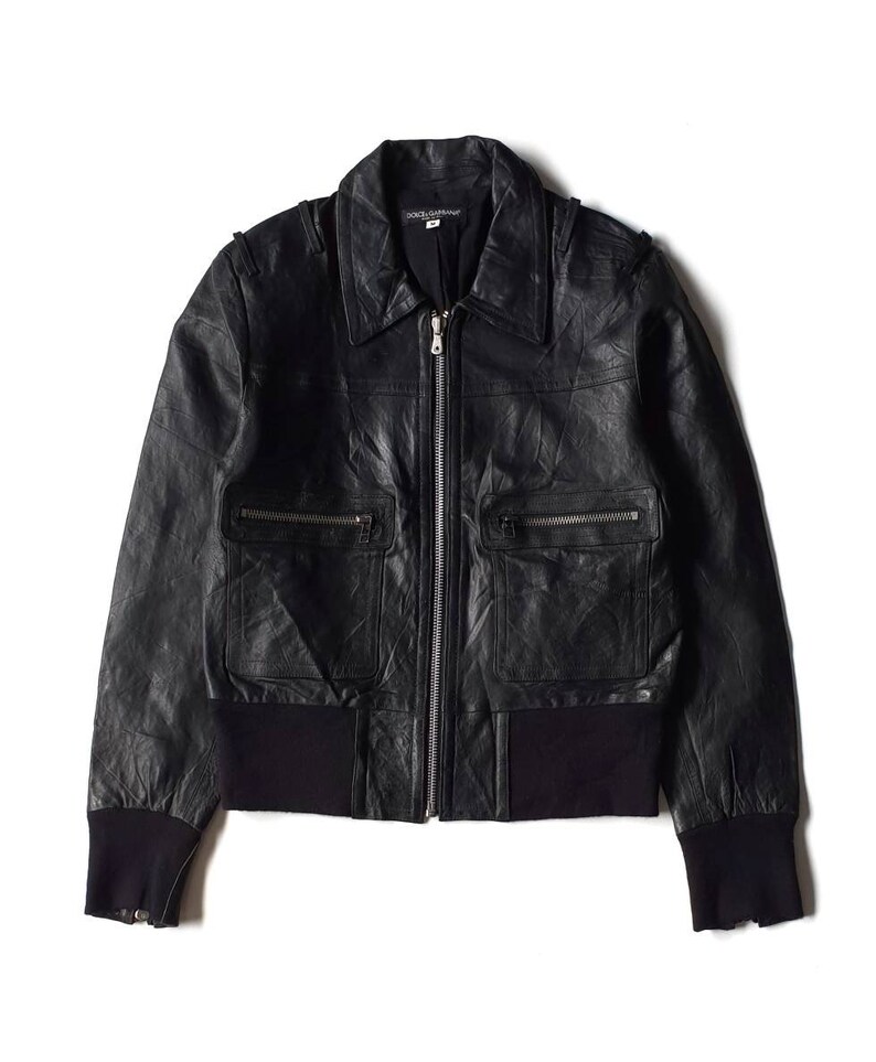 Vintage Dolce Gabbana Leather Jacket In A Good Condition